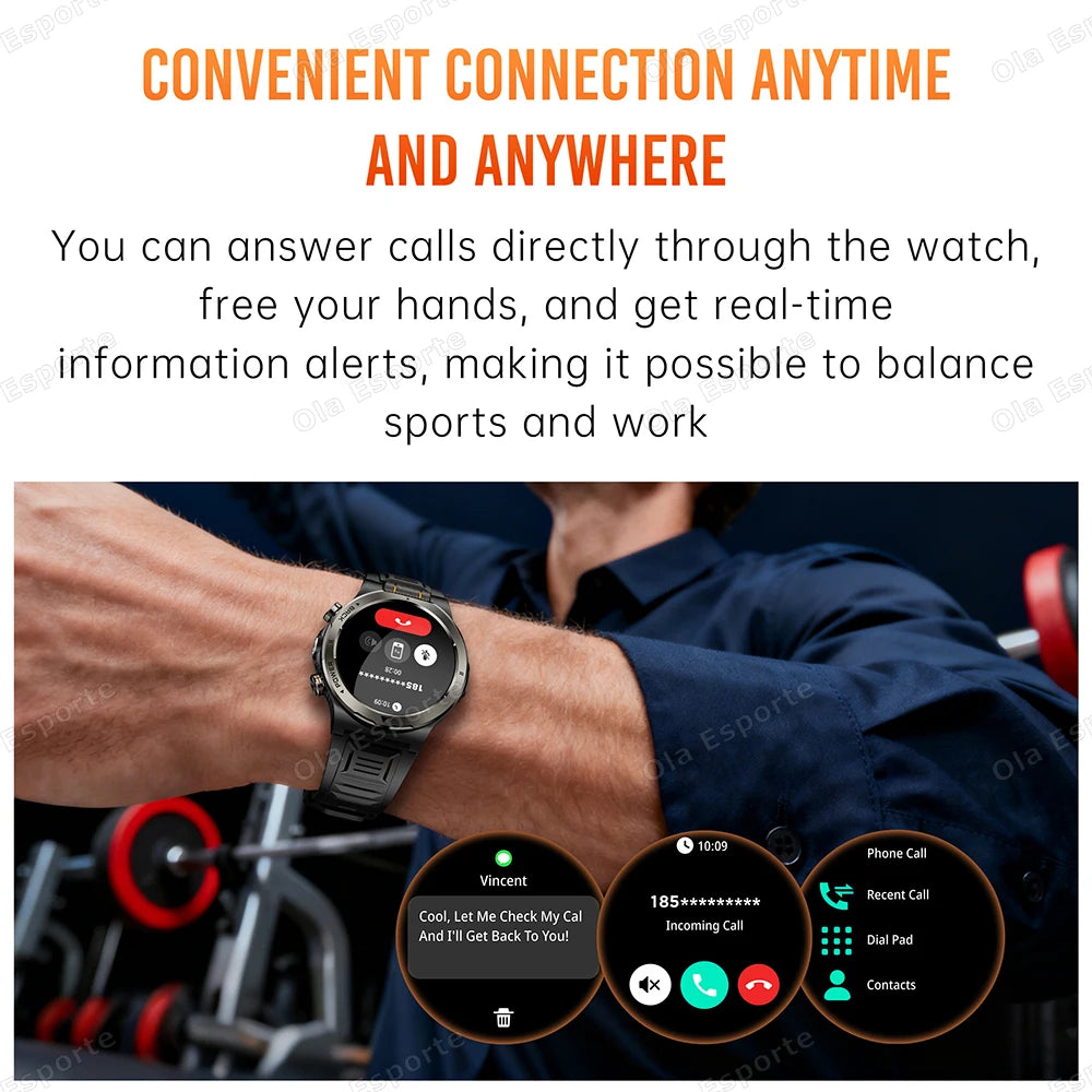 Ola Esporte HW12 AMOLED Smartwatch 1100mAh | Men's Sports