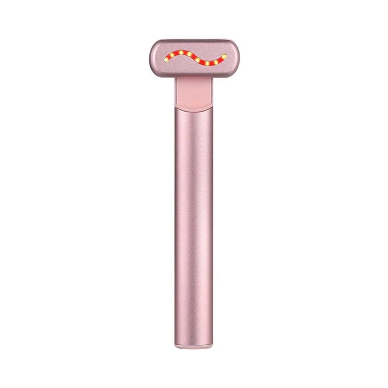 Portable Red Light Therapy Wand Facial Device 4-in-1 Microcurrent Skin Tightening Double Chin Reducer Anti Wrinkle Medical Home Peaceful Pleasures Health and Wellness Pink
