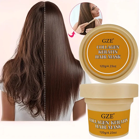 GZE Collagen Keratin Hair Mask – Anti-Frizz & Heat Protection Keratin Hair Mask Peaceful Pleasures Health and Wellness Smoothing & Straightening