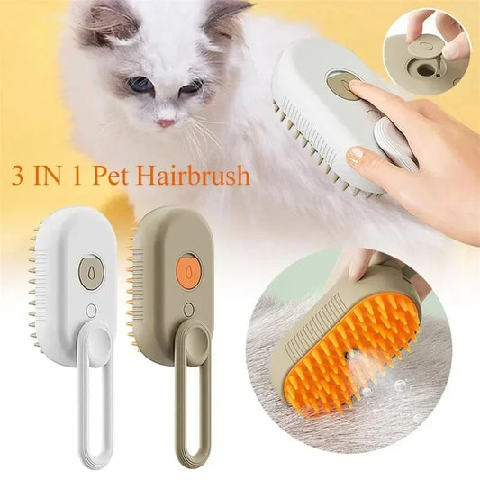 Electric Steam Spray Grooming Brush for Dogs & Cats Pet Grooming Brush Peaceful Pleasures Health and Wellness