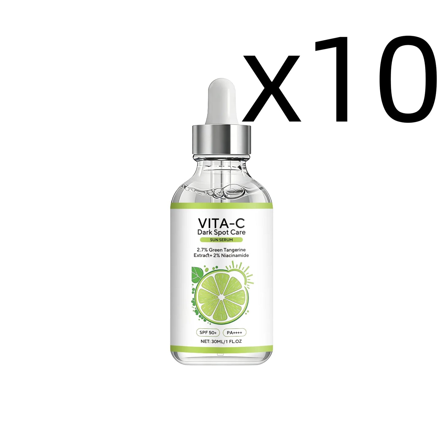 Vitamin C Sunscreen Essence Anti Sunburn Protection Brighten Skin Tone Fade Spots Improve Dullness Nourish Skin Brighten Serum Peaceful Pleasures Health and Wellness 30ml X 10PCS