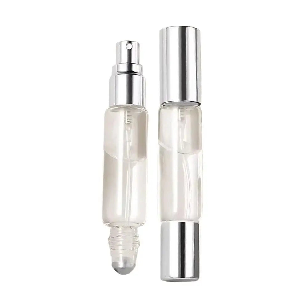 10ml Dual-End Refillable Bottle – Sprayer & Roller for Perfume