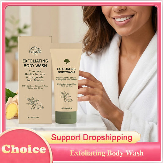 Exfoliating Body Wash Deep Cleansing Body Dirt Smoothing Dead Skin Cell Removal Improve Roughness Refresh Brightening Shower Gel Peaceful Pleasures Health and Wellness