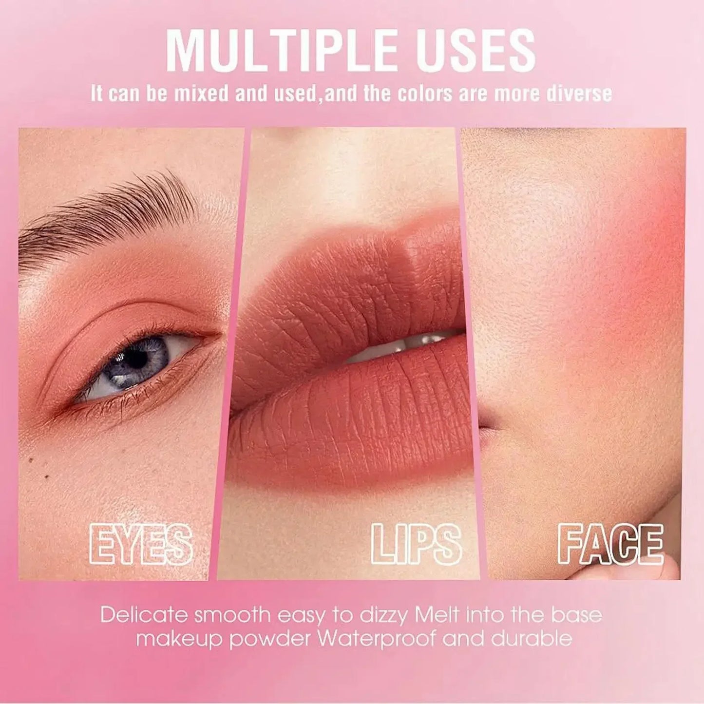 SAM SUGAR Cream Blush Stick – Matte Waterproof Multi-Use Lip & Cheek