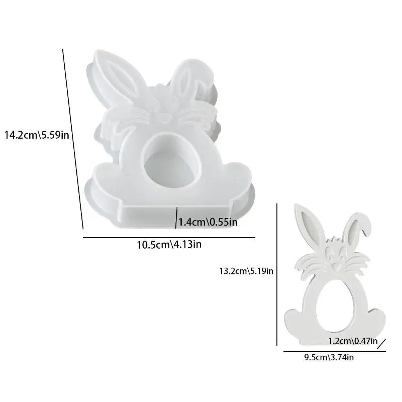 3D Rabbit Silicone Mold – Easter Bunny Candle, Soap & Craft