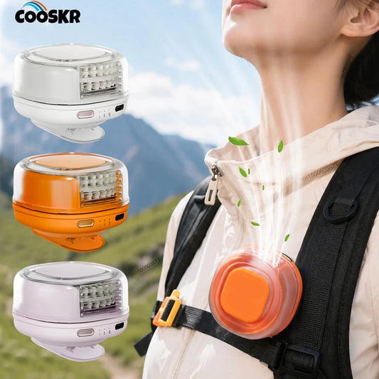 Mini Clip Fan Portable Backpack Clip Fan Waist Clip Fan Rechargeable 3 Speed Adjustable Strong Airflow Cooling Fan for Outdoor Peaceful Pleasures Health and Wellness