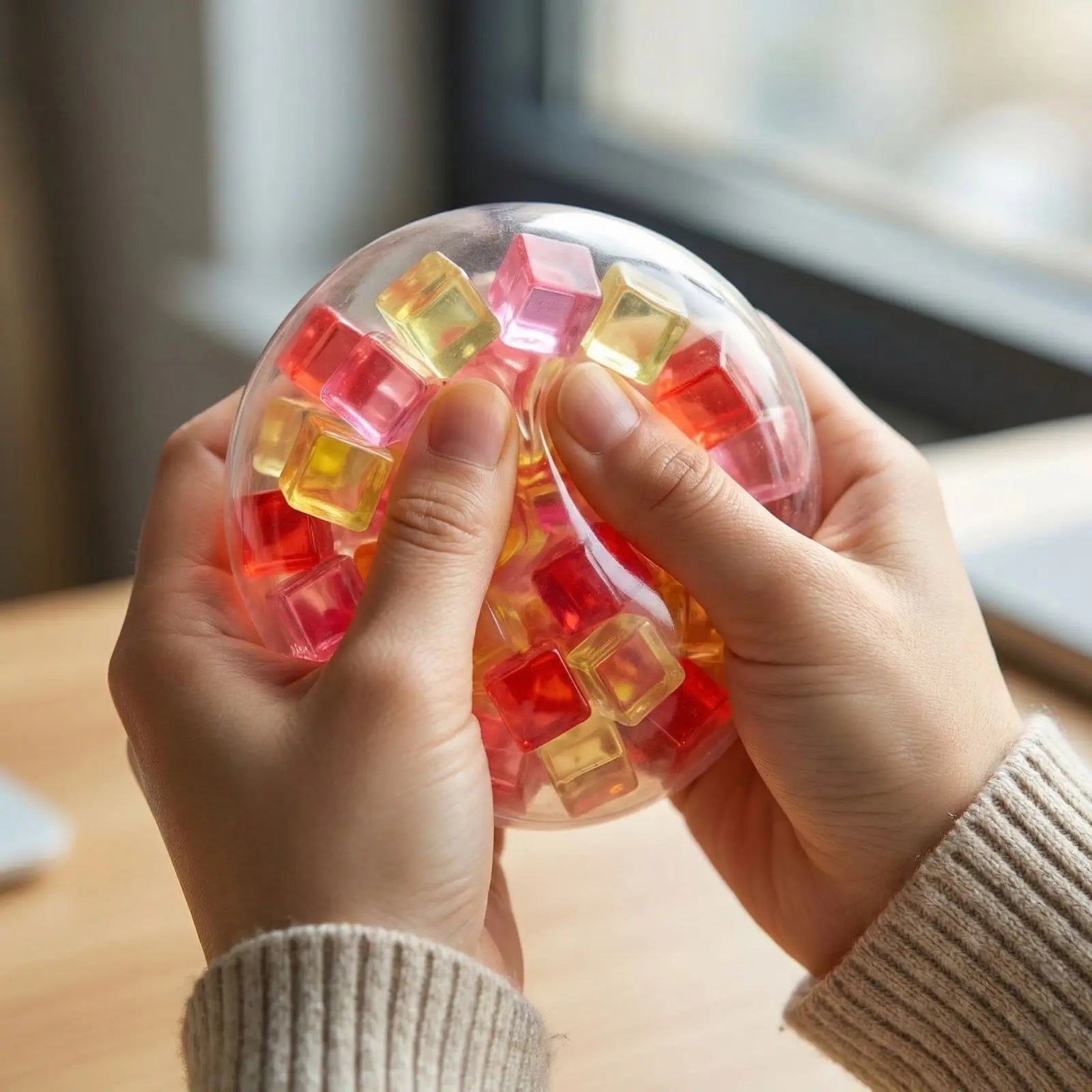 Squishy Balls Ice Beads Stress Relief Toy Super Soft Sensory Fidget Toys for Kids Adults Anxiety Relaxation Squeeze Gift Peaceful Pleasures Health and Wellness