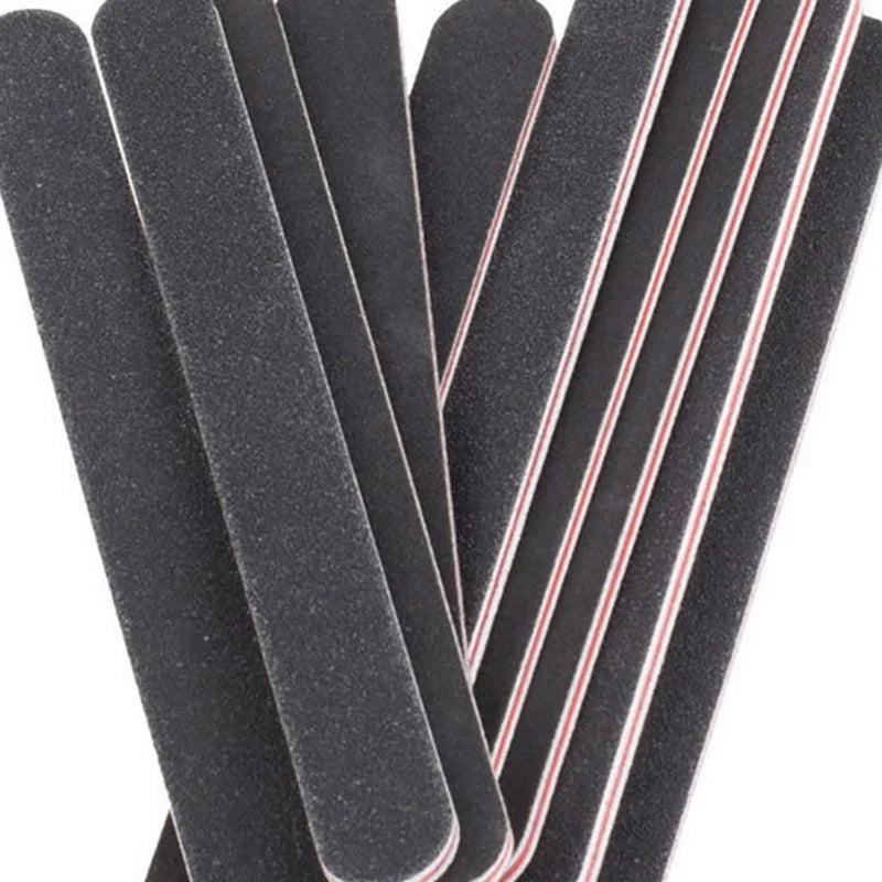 10Pcs Nail Files Sanding 100/180 Round Grit Buffer Block Pedicure Manicure Buffing Polish Beauty Tools Professional Nail Files Peaceful Pleasures Health and Wellness