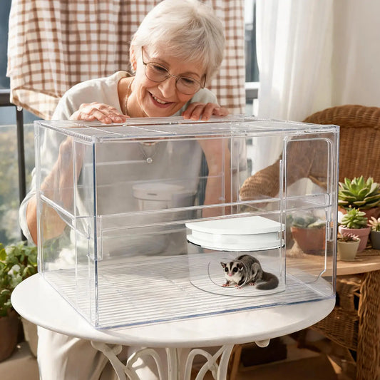 Acrylic Cooling Habitat House for Hamsters, Gerbils & Small Pets Small Pet Habitat Peaceful Pleasures Health and Wellness