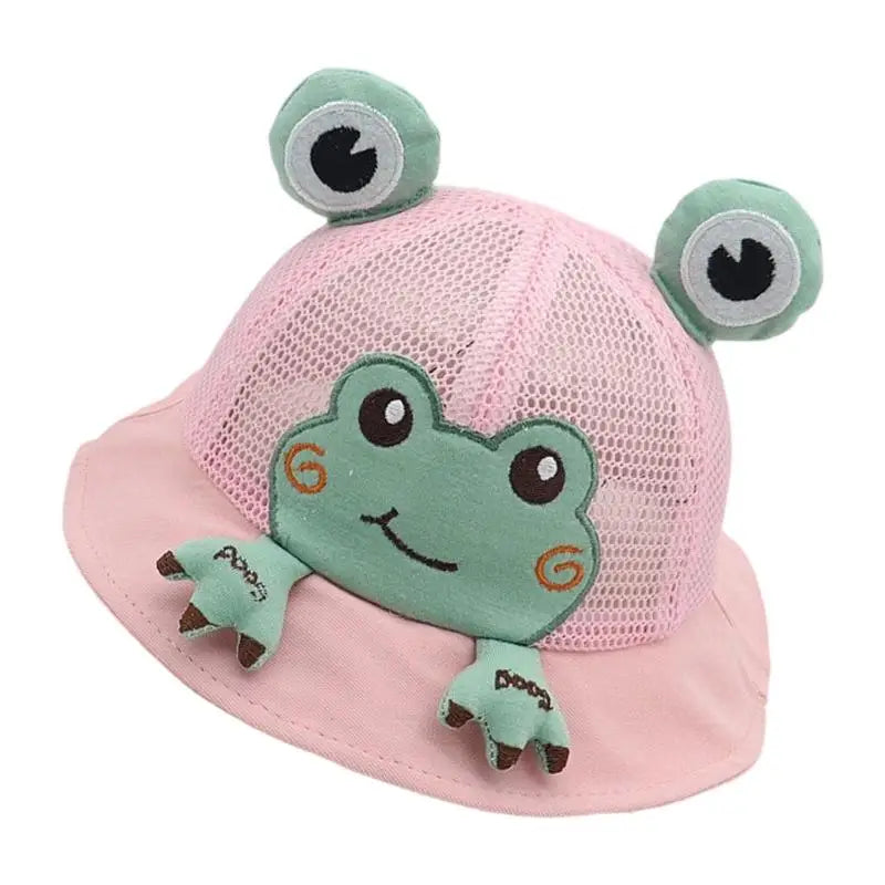 Toddler Cartoon Fisherman Hat | Sun Protection & Chin Strap