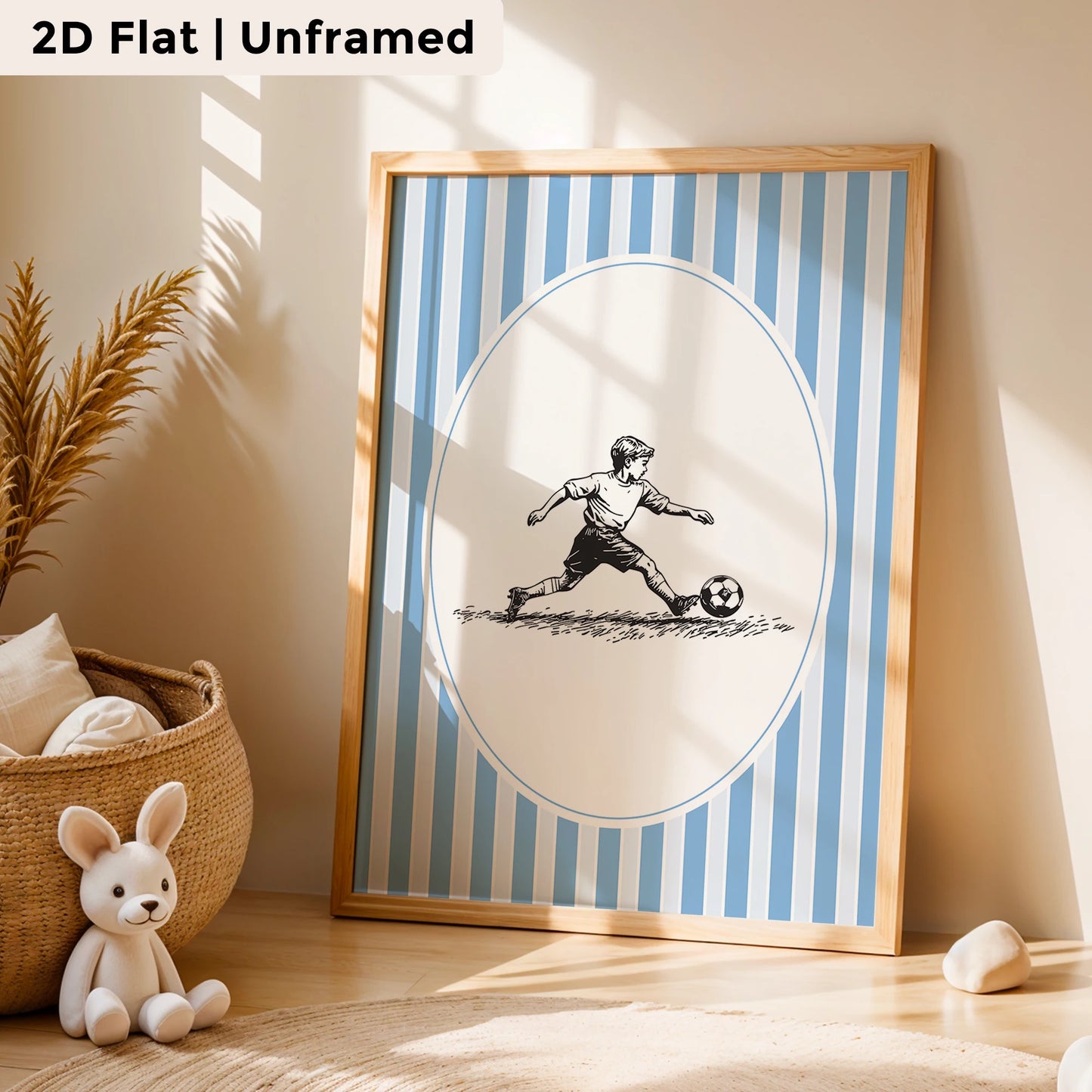 3-Piece Football Player Canvas Wall Art | Sports Room Decor