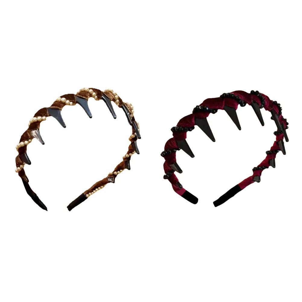 Velvet Sparkling Diamond Hairband for Women – Anti-Slip Hair Hoop Headband Peaceful Pleasures Health and Wellness
