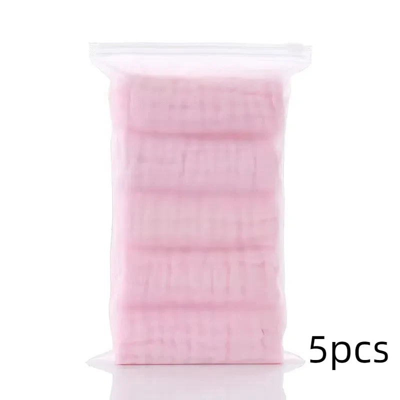Muslin Baby Washcloths 6-Layer Cotton Burp Cloths 5 Pack