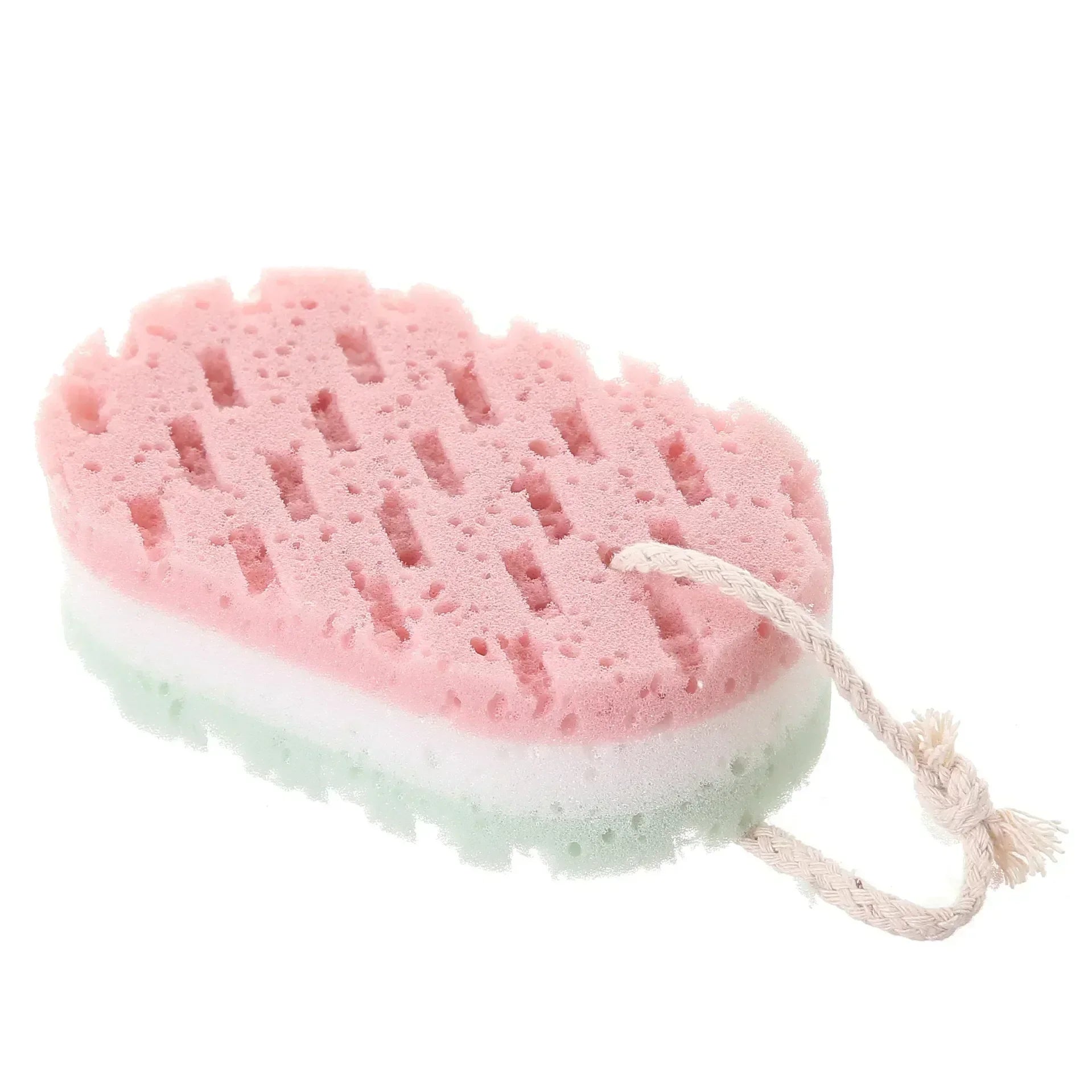 Colorful Three-layer Sponge Bath Sponge Massage Brush Thickened Adult Hanging Foaming Scrubbing Towel Exfoliating Bath Sponge Peaceful Pleasures Health and Wellness type-1