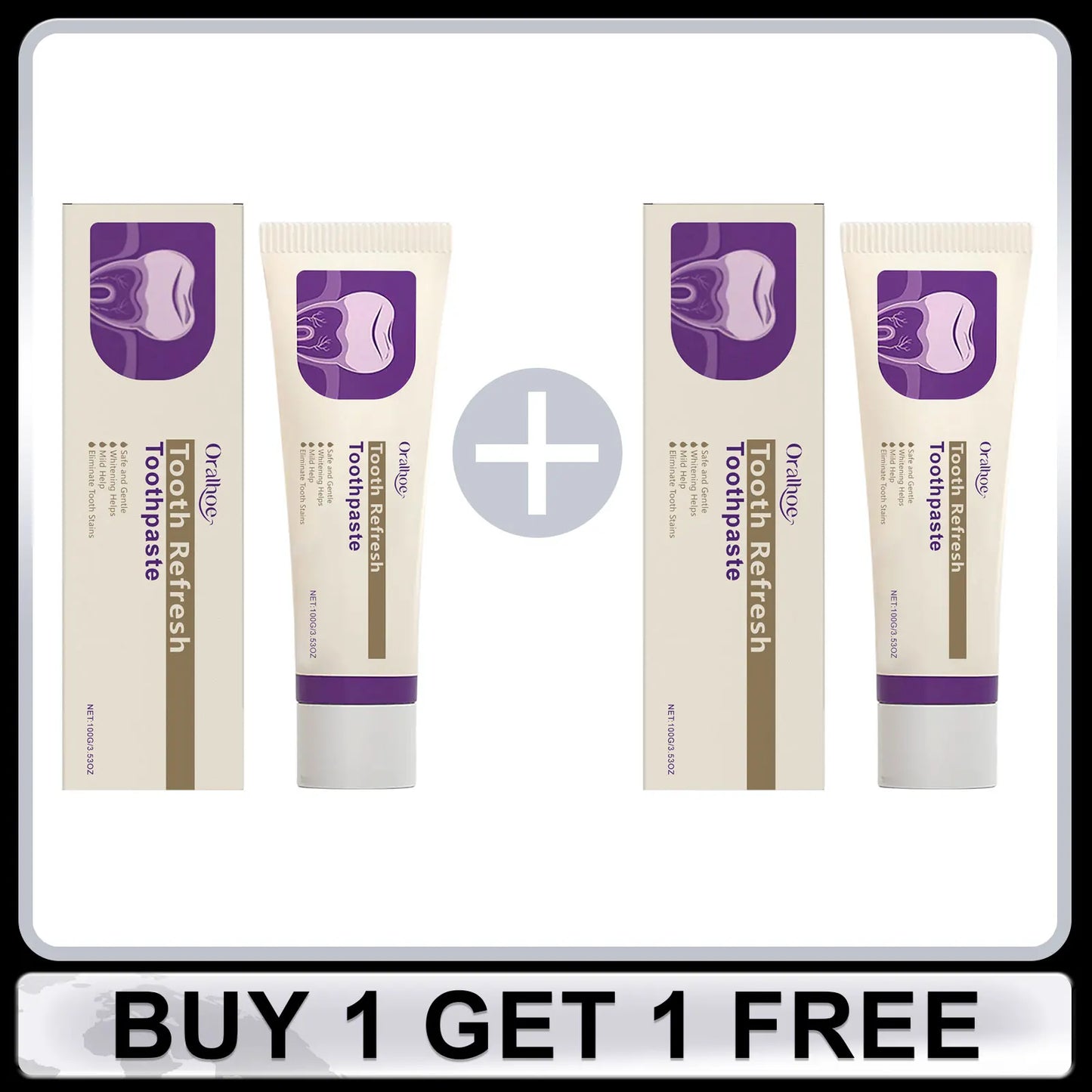Oralhoe Teeth Whitening Toothpaste 100g – Natural Plant Formula