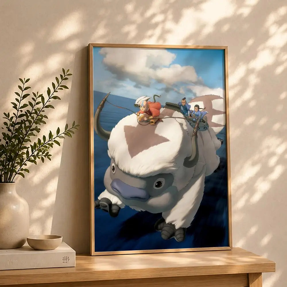Animation A-Avatar: The Last AirbenderS Poster HD Self Adhesive Waterproof Wall Art Ideal for Home Office Dorm Bedroom Great Peaceful Pleasures Health and Wellness White13 21X30cmNoframe