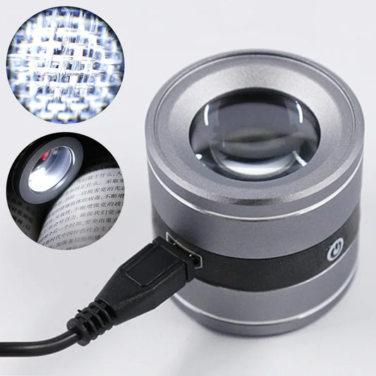 Jewelry Loupe Cylinder 2Led 2Uv with Scale Optical Glass Lens Magnification 10X Portable Bead Identification Magnifying Glass Peaceful Pleasures Health and Wellness 10X