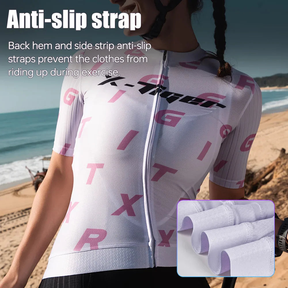 X-TIGER Women's Short Sleeve Cycling Jersey – MTB & Road Bike