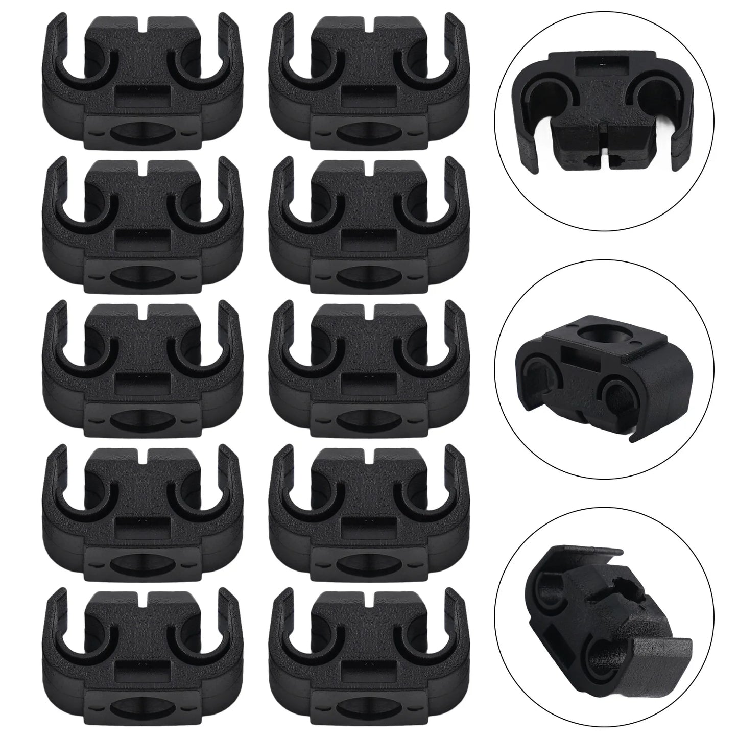 10/20/30 Pcs Car Brackets Brake Line Hose Clips Double Cable Holder For 5mm (3/16") Brake Pipe Car Interior Accessories Peaceful Pleasures Health and Wellness 10PCS