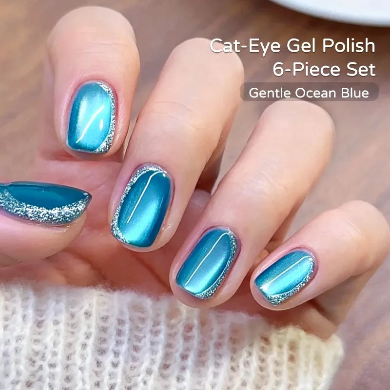 Magnetic Cat Eye Gel Polish | Glass Bead Effect, 6 Colors, 10ml