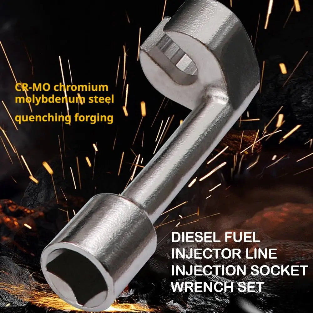 Diesel Fuel Injector Line Socket Wrench Set 12–19mm