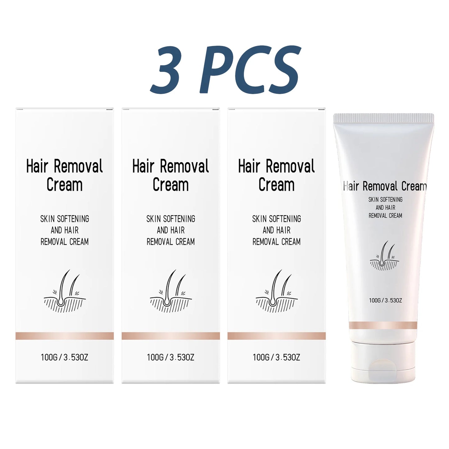 EELHOE Hair Removal Cream – Fast-Acting Depilatory Lotion 100g Hair Removal Cream Peaceful Pleasures Health and Wellness 3 x 100g Boxed