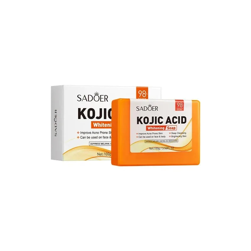 SADOER Kojic Acid Facial Soap Face Wash Foam Facial Cleanser Moisturizing Hydrating Oil Control Body Bathing Handmade Soap Peaceful Pleasures Health and Wellness