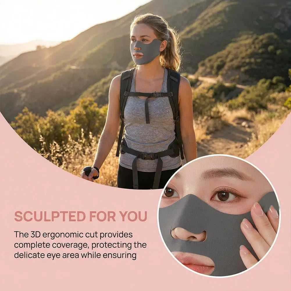 UPF50+ Sun Protection Face Mask, Breathable Polyester UV Shield for Cycling, Hiking & Outdoor Activities Summer Supplies Peaceful Pleasures Health and Wellness