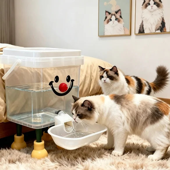 Large-capacity Pet Gravity Automatic Water Replenishment Dispenser Dog Cat Bucket Drinking Fountain Pet Safe Health Water Feeder Peaceful Pleasures Health and Wellness