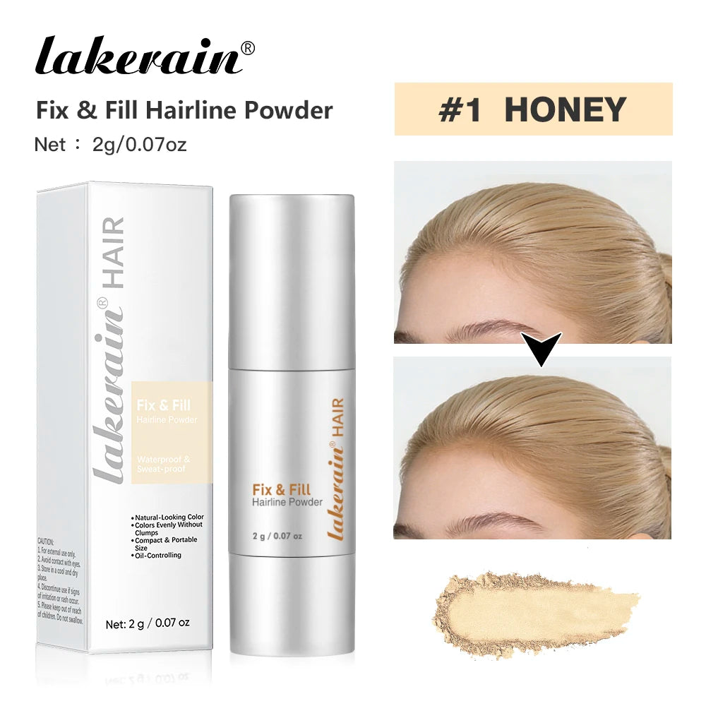 Fix & Fill Hairline Powder Precise Brush Head Uniform Coloring Waterproof Sweatproof Oil-Controlling Multi Purpose Beauty Powder Peaceful Pleasures Health and Wellness HONEY