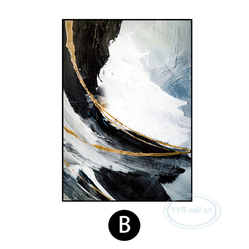 Hot Selling Gold Foil Decorative Mural 100% Handmade Canvas Wall Art Oil Painting Nordic Modern Minimalist Poster for Home Hotel Peaceful Pleasures Health and Wellness No frame 3 130cmx250cm