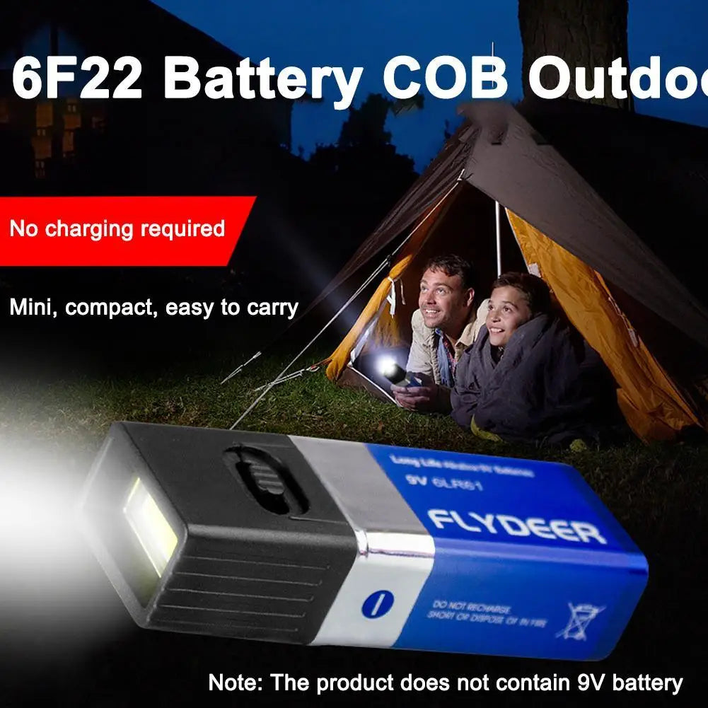 Mini COB LED Keychain Flashlight | 9V Compact Work Light