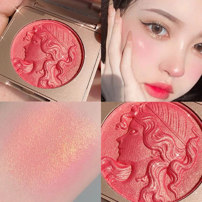 Rose Pink Shimmer Blush Palette | Natural Glow Blusher 6g