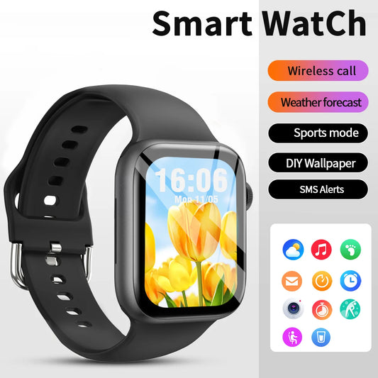 LOMAXFR Smart Watch – Wireless Calling, Multi-Sport, iOS & Android Smartwatch Peaceful Pleasures Health and Wellness Black