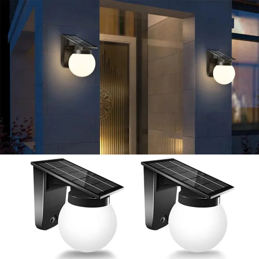 Solar Wall Lights Outdoor IP65 Waterproof | Adjustable LED