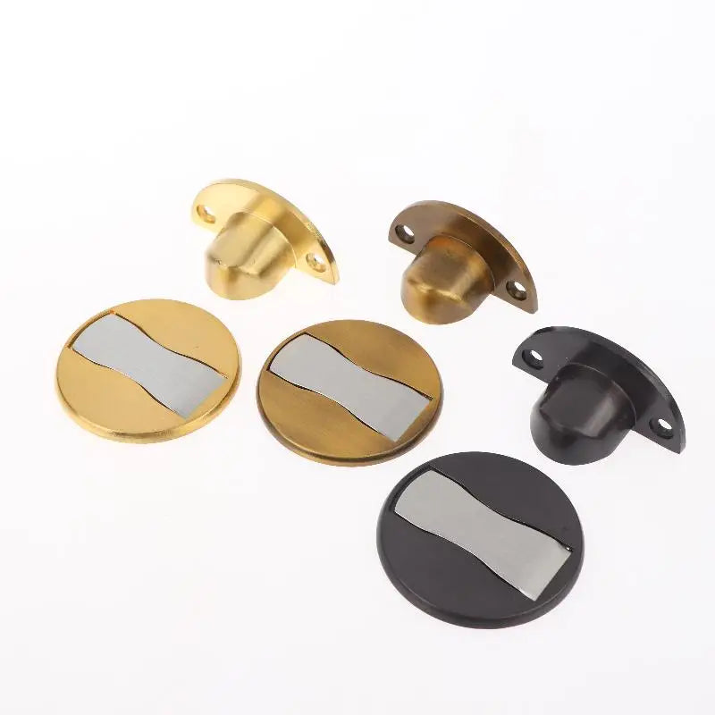 New 1 PC Punch Free Invisible Door Stop Strong Magnetic Bedroom Bathroom Anti Collision Mute Floor Selflocking Stopper Peaceful Pleasures Health and Wellness