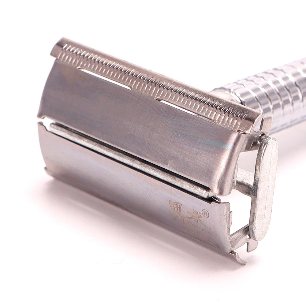 Old Style Mens Manual Shavers Set Adjustable Safety Razor Reusable Classic Hair Removal Shaver Home Men Tools Supplies Peaceful Pleasures Health and Wellness