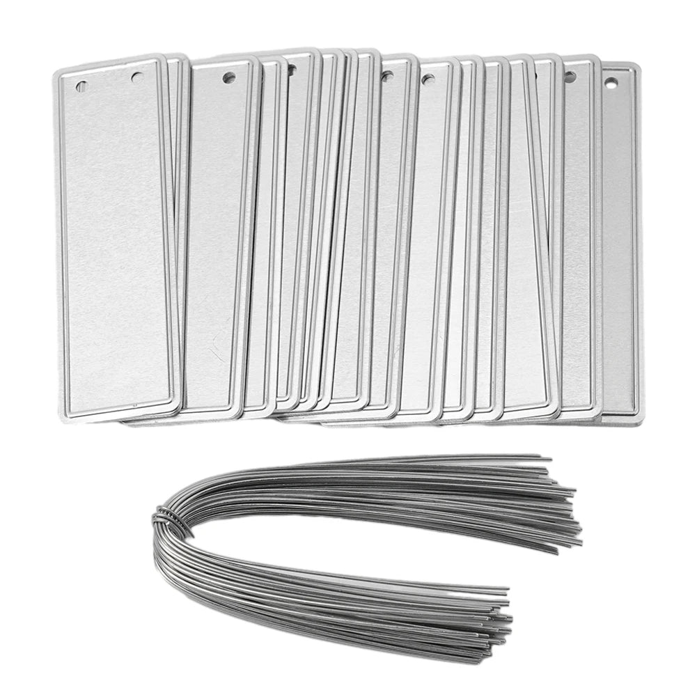 Aluminum Plant Labels Double Sided Metal Tree ID Tag Waterproof Iron