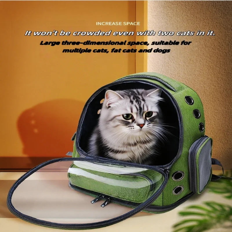 2026 New Transparent Pet Carrier Backpack Outdoor Travel Backpack for Cats Small Dogs Breathable Cat Carrying Bag Pet Supplies Peaceful Pleasures Health and Wellness
