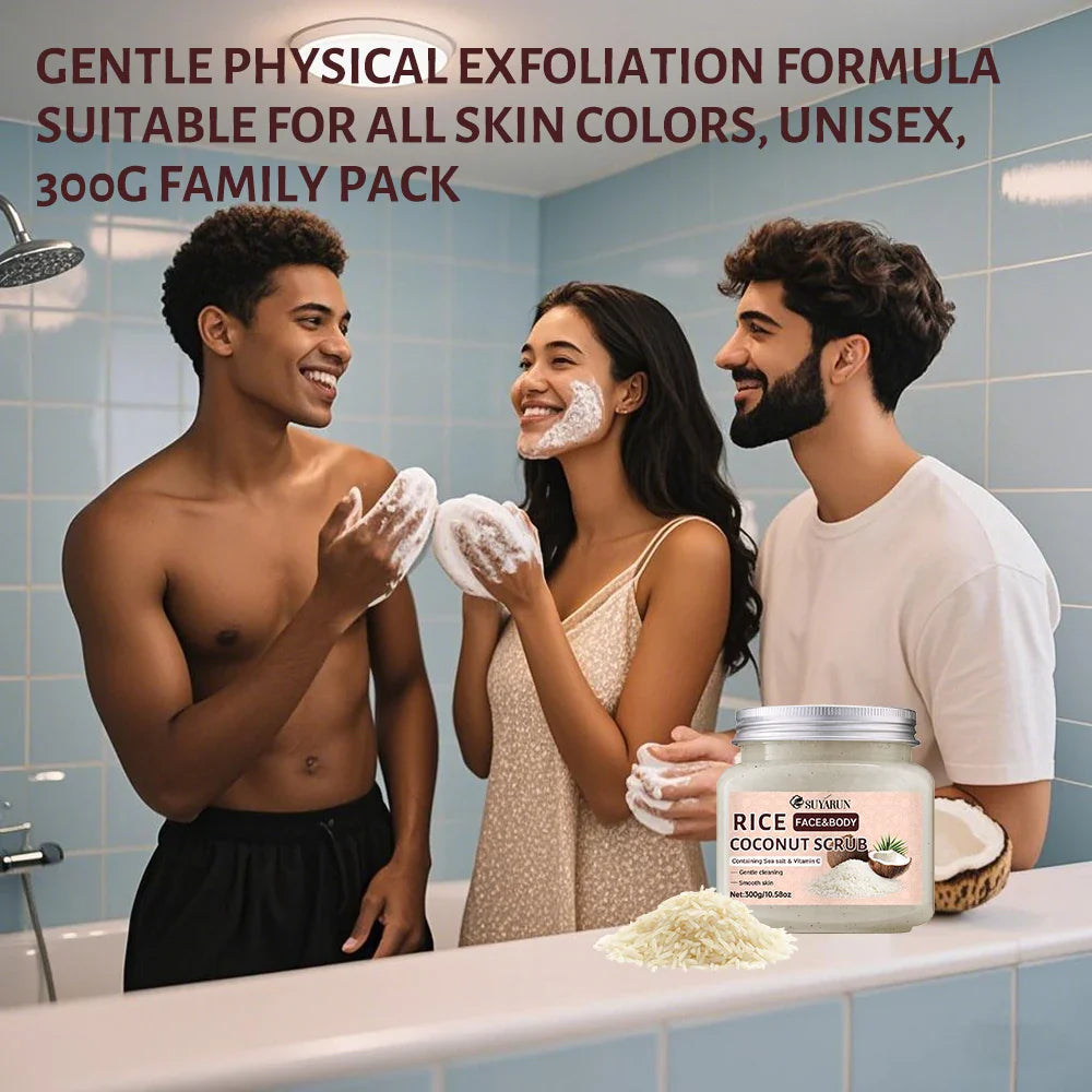 SUYARUN Rice & Coconut Exfoliating Scrub – Vegan, Sulfate-Free