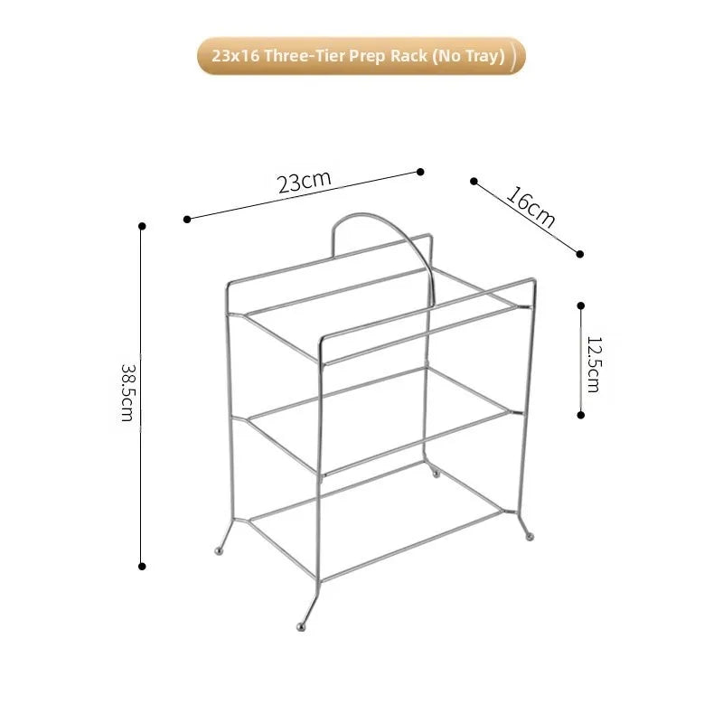304 Stainless Steel Rectangular Barbecue Rack Portable Design