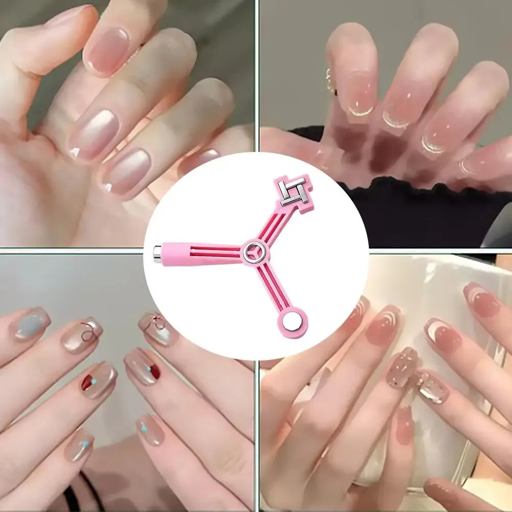 4-in-1 Cat Eye Magnetic for Nails, Windmill Cylindrical Strong Magnetic Tip for Flower Side Light Shape Gel Nail Polish Tool Peaceful Pleasures Health and Wellness
