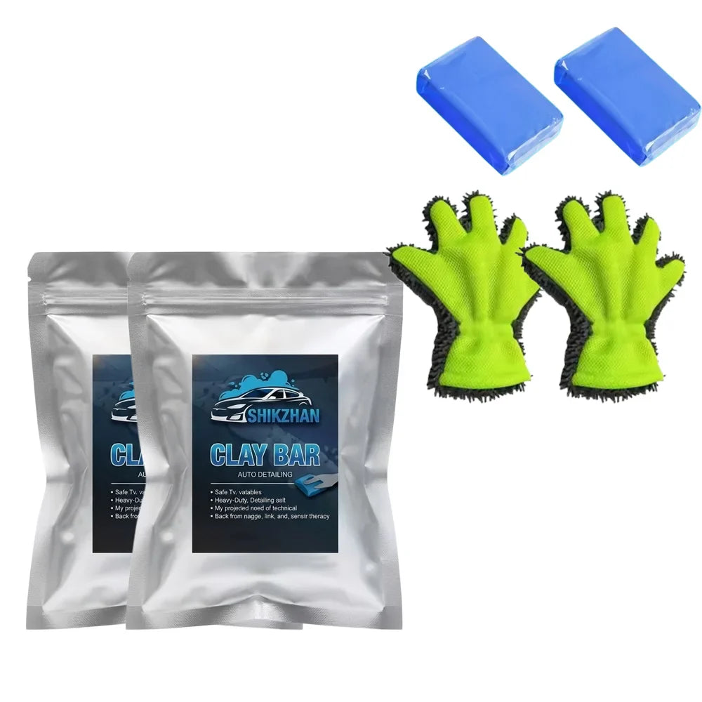 Car Wash Mitt & Clay Bar Detailing Kit – Scratch-Free