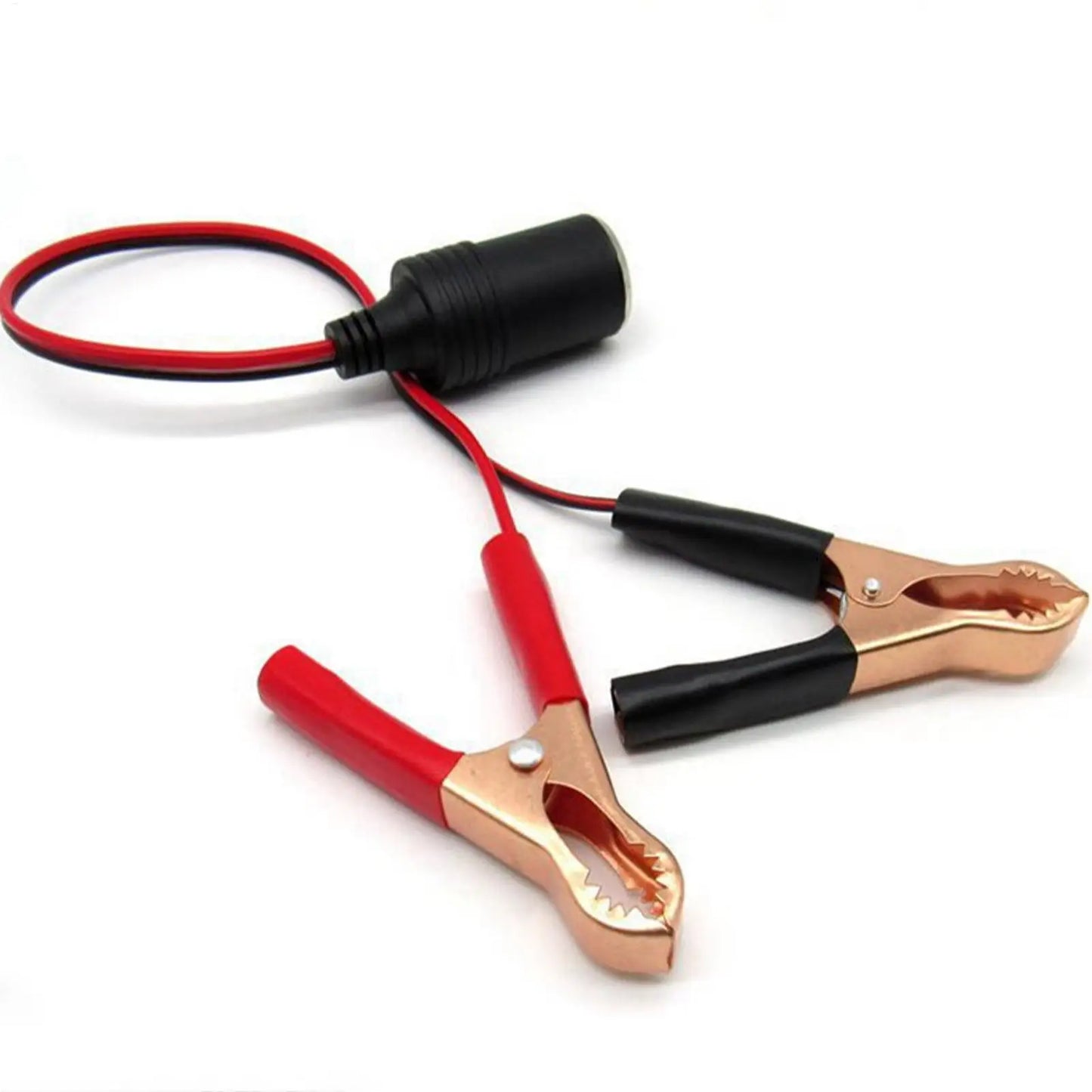 12V Battery Clamp to Car Socket Adapter – Heavy Duty