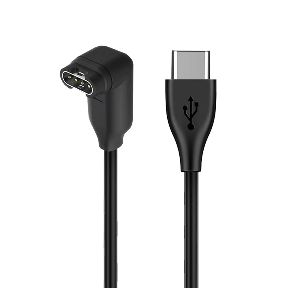 Garmin Watch Charger Cable – Fenix 7/6/5, Forerunner, Venu Peaceful Pleasures Health and Wellness USB C Elbow