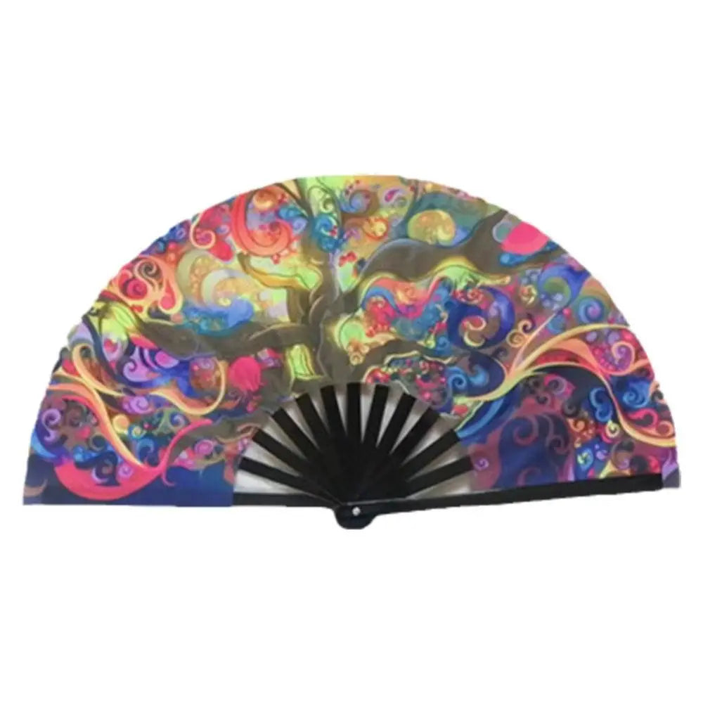 Bamboo Silk Cat Pattern Folding Fan – Decor & Gift