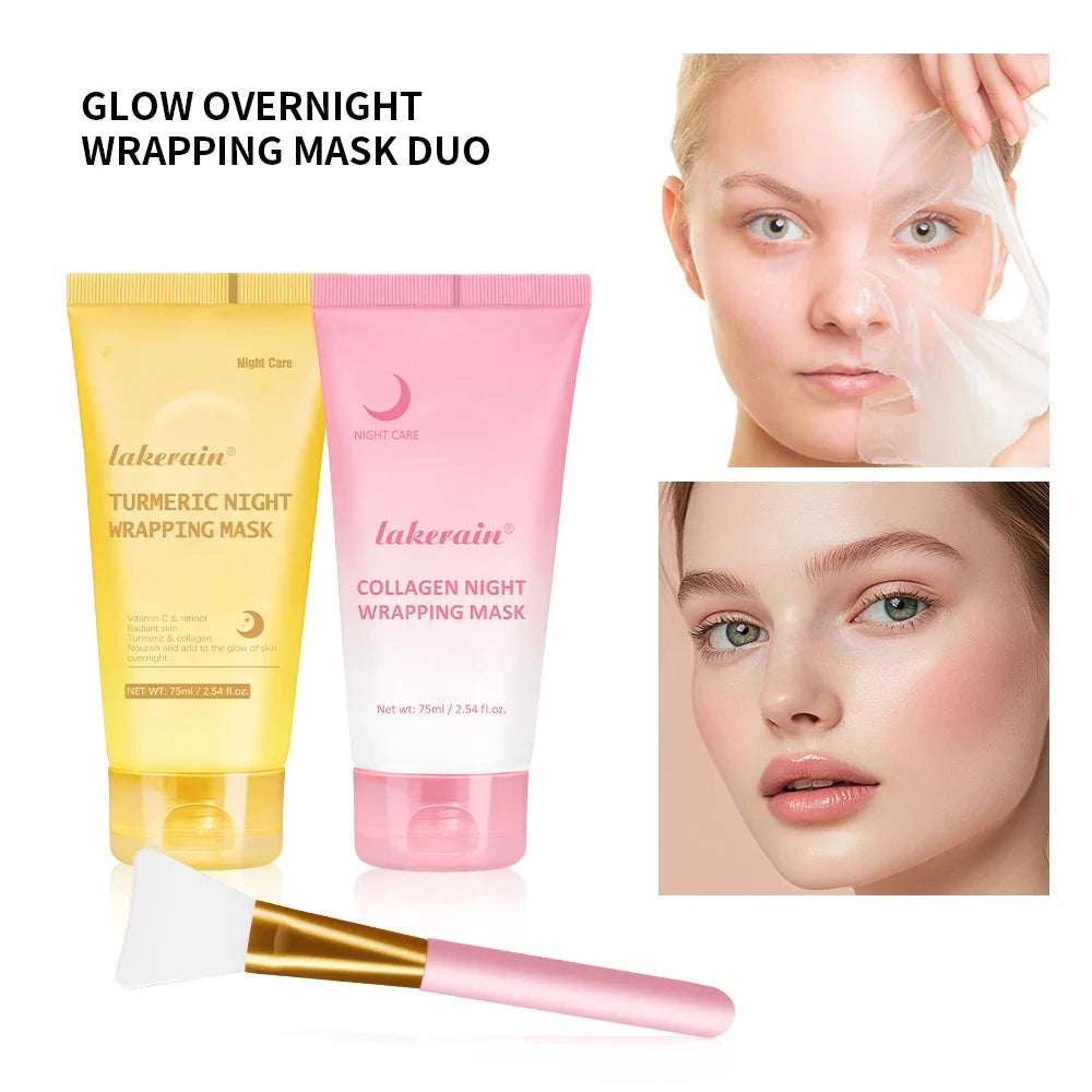 Glow Overnight Collagen Peel-Off Face Mask Duo | Korean Skincare