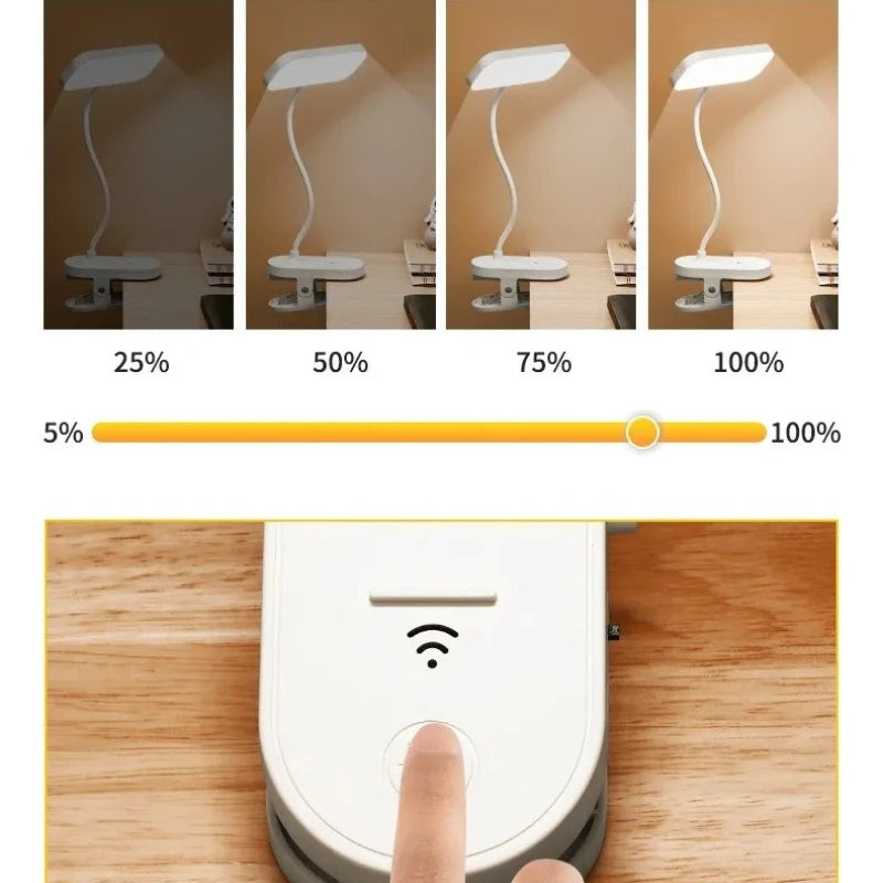 Clip-On LED Reading Lamp | USB Rechargeable Eye Care Light Clip-On LED Lamp Peaceful Pleasures Health and Wellness