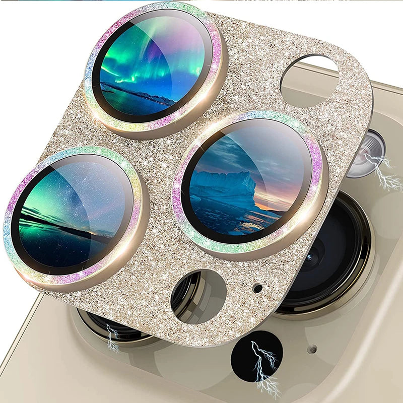 Integral Glitter Armor Lens Film for iPhone13 14 15 Pro Max Accessories for iphone Camera Protector for iphone 15 Lens Camera Peaceful Pleasures Health and Wellness