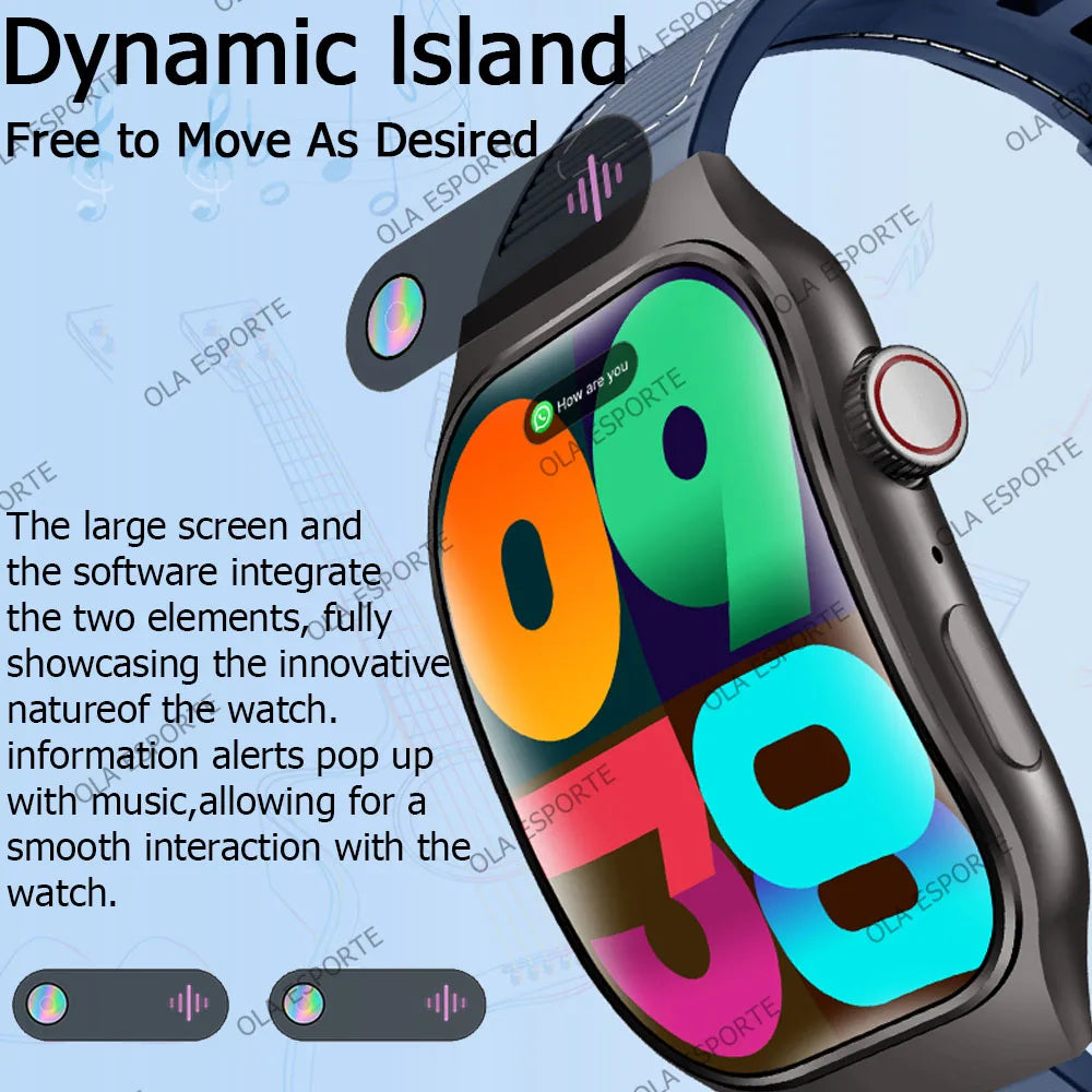 Ola Esporte 2.01" HD Smart Watch – ECG+PPG & Bluetooth Calls